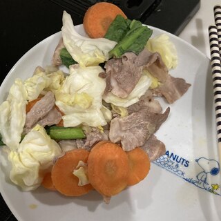 おろししょうがで、豚肉いため